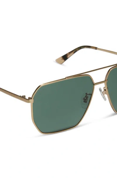 Diff Berkely 59mm Gradient Navigator Sunglasses In Gold
