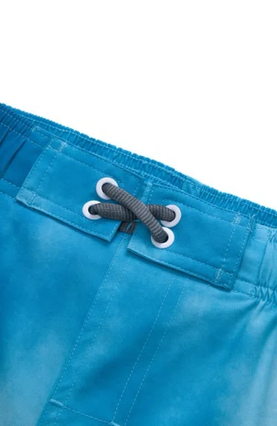 Rokka&rolla Kids' 4-way Stretch Quick-dry Swim Trunks With Mesh Lining And Upf 50+ Protection In Ocean Wave