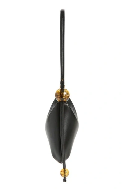 Jacquemus Le Bisou Perle Smooth Leather Bag In Black