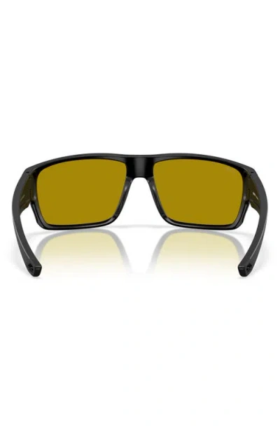 Costa Del Mar 64mm Polarized Rectangular Sunglasses In Black