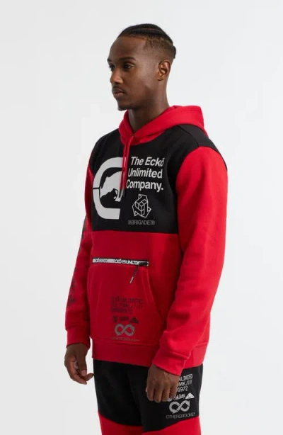 Ecko Unltd Men's Prosperous Hoodie In True Red/black