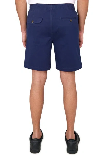 Construct Solid Drawstring Shorts In Navy