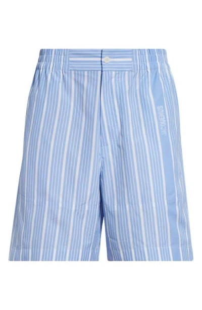 Jacquemus Men's Le Short Aloe In Blue