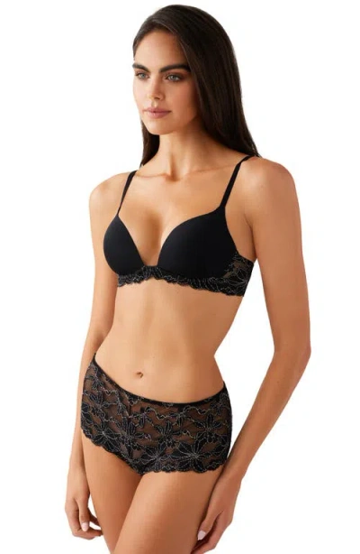 B.tempt'd By Wacoal Feeling Famous Wirefree Push-up Bra In Black