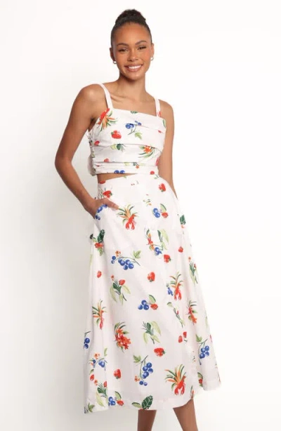 Petal And Pup Petal & Pup Geneva Cotton Midi Skirt In White