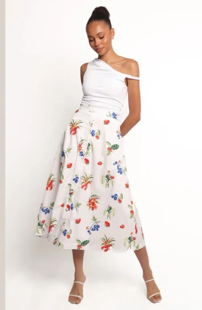 Petal And Pup Petal & Pup Geneva Cotton Midi Skirt In White