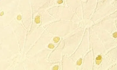 Petal And Pup Petal & Pup Dazie Eyelet Short Sleeve Button-up Shirt In Yellow