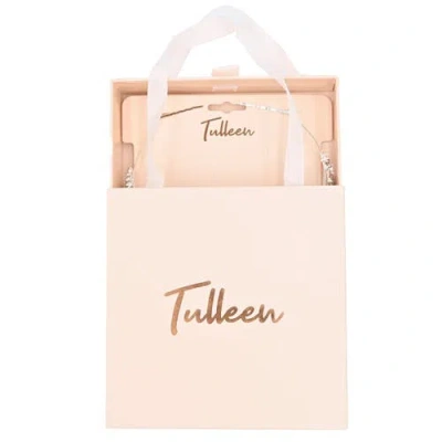 Tulleen Rhinestone Leaf Pattern Headband In Silver