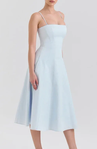House Of Cb Dolly Seamed Midi Sundress In Ancient Water