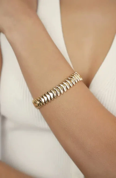 Ettika Metal Moderna Bangle Bracelet In Gold