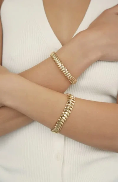 Ettika Metal Moderna Bangle Bracelet In Gold