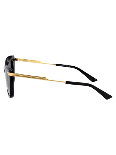 Bottega Veneta Bv1369s Sunglasses In Black-gold-grey