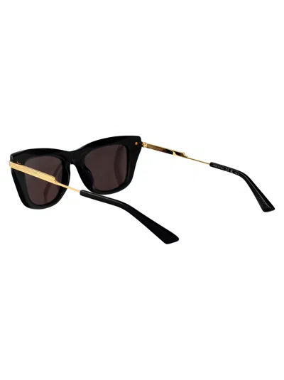 Bottega Veneta Bv1369s Sunglasses In Black-gold-grey