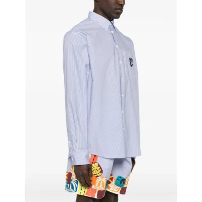 Dsquared2 Summer Lovers Oversized Striped Cotton Shirt