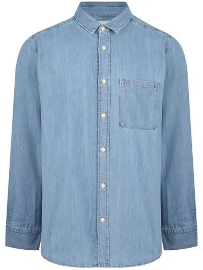 Calvin Klein Button-up Shirt In Blue