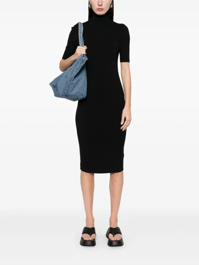 Calvin Klein Mock-neck Knitted Mini Dress