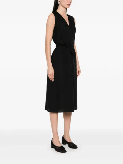 Calvin Klein Linen Blend Ns V Neck Dress Clothing