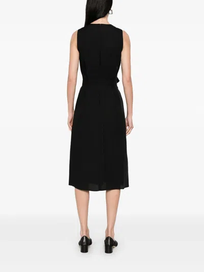 Calvin Klein Linen Blend Ns V Neck Dress Clothing