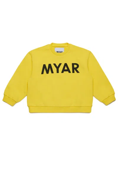 Myar Felpa In Cotone Deadstock Con Logo  In Yellow