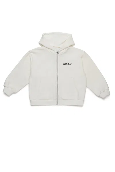 Myar Felpa In Cotone Deadstock Con Grafica Stand Up In Off White