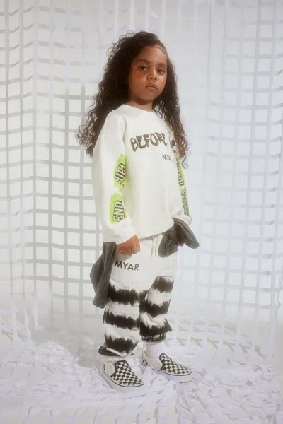 Myar Pantaloni In Felpa Deadstock Con Effetto Tye-die In Off White