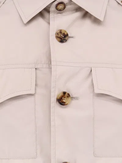 Brunello Cucinelli Ter-repellent Cotton-blend Safari Jacket In Multicolor
