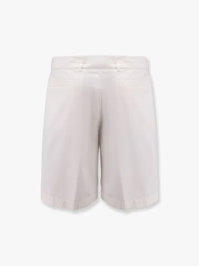 Brunello Cucinelli Cotton Bermuda Shorts Bermuda And Short White In Multicolor