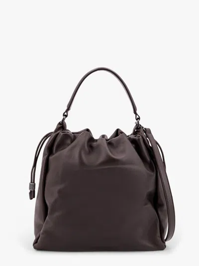 Brunello Cucinelli Women Mellow Bucket Leather Handbag With Monili Detail In Multi