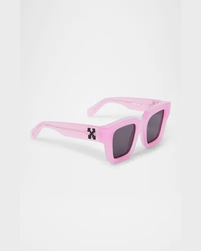 Off-white Rectangular Sunglasses In 43007pink Dark Grey