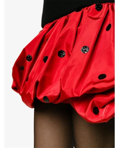 Shop Saint Laurent Silk And Wool Bubble Mini Skirt