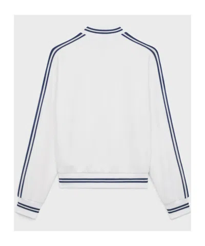 Celine Triomphe Tracksuit In Double Face Jersey In White