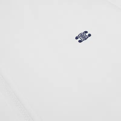 Celine Triomphe Tracksuit In Double Face Jersey In White