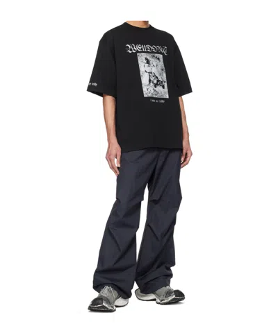 We11 Done Sprayed Teddy T-shirt In Black