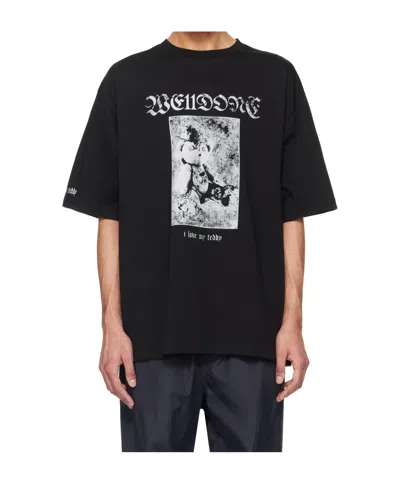 We11 Done Sprayed Teddy T-shirt In Black