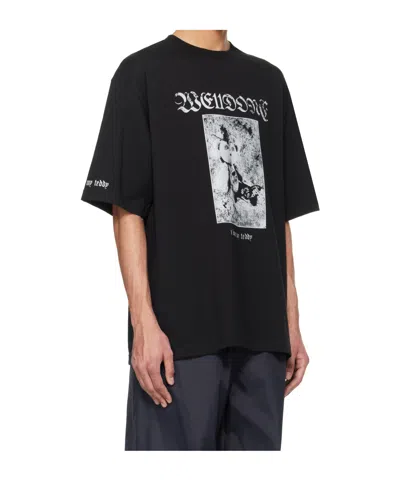 We11 Done Sprayed Teddy T-shirt In Black