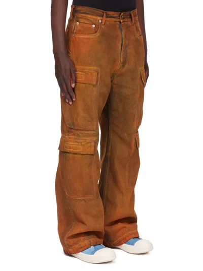 Rick Owens Drkshdw Double Pocket Jeans In Orange