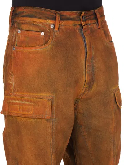 Rick Owens Drkshdw Double Pocket Jeans In Orange
