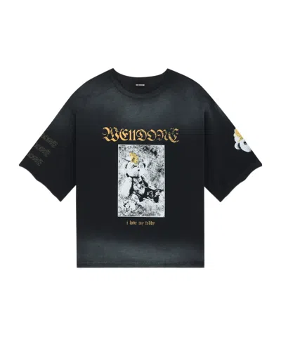 We11 Done Sprayed Teddy T-shirt In Black