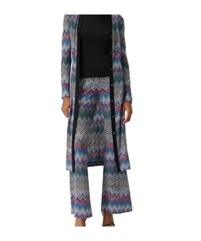 Missoni Crochet-knit Wool Flared Pants In Bunt