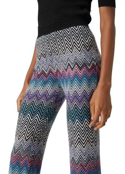 Missoni Crochet-knit Wool Flared Pants In Bunt