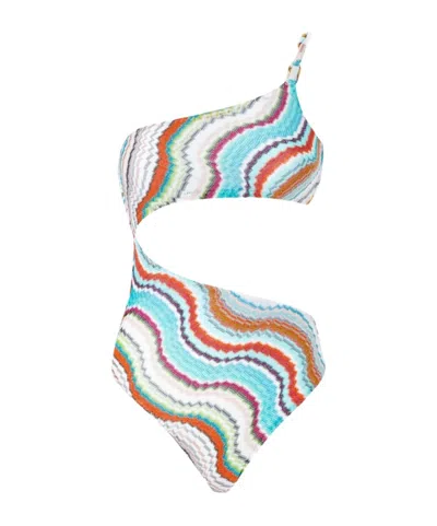 Missoni Patterned One-piece Swimsuit In Multicolour