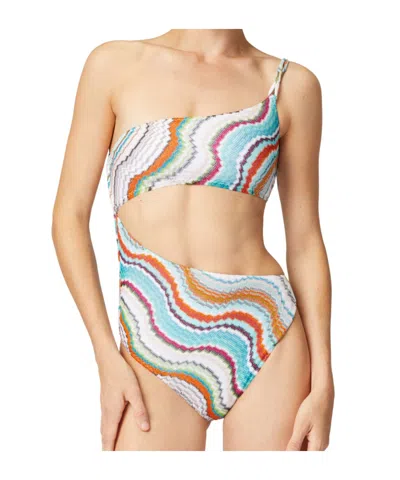 Missoni Patterned One-piece Swimsuit In Multicolour