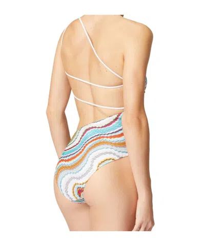 Missoni Patterned One-piece Swimsuit In Multicolour