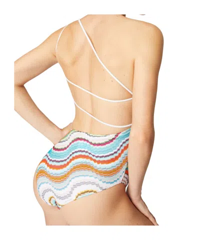Missoni Patterned One-piece Swimsuit In Multicolour