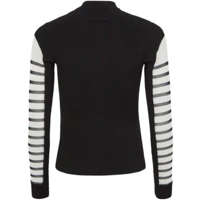 Jean Paul Gaultier Printed 'mariniere' Knit Pullover In White