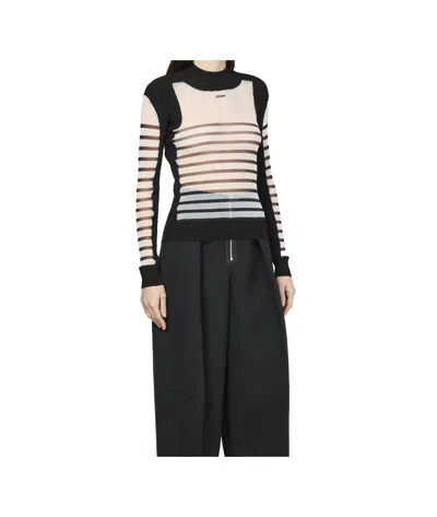 Jean Paul Gaultier Printed 'mariniere' Knit Pullover In White