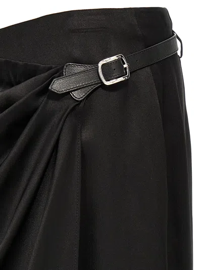 Tom Ford Maxi Wrap Skirt With Belt Detail In Black