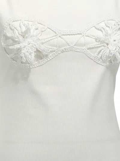 Magda Butrym Women T-shirt Crochet Bra In White