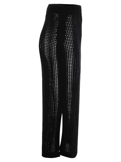 Mc2 Saint Barth Darline Skirt In Black Cotton