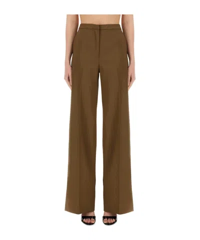 Pt Torino Wide-leg Trousers In Brown